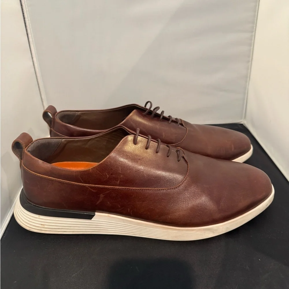 Wolf and Shepard Crossover Derby Maple and White Leather Sneaker Men’s Size 14 M